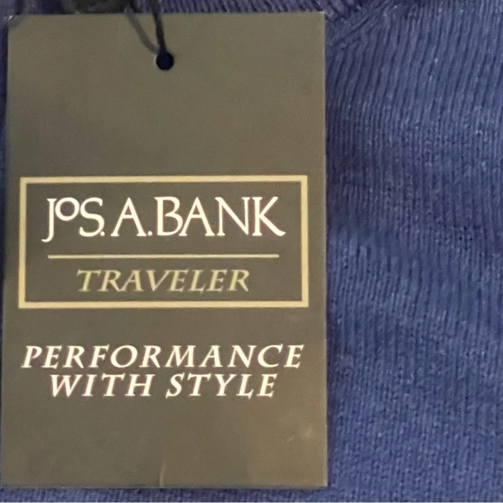 Jos A Banks Traveler 1/4 zip pima cotton‎ sweater mens XL NWT blue
